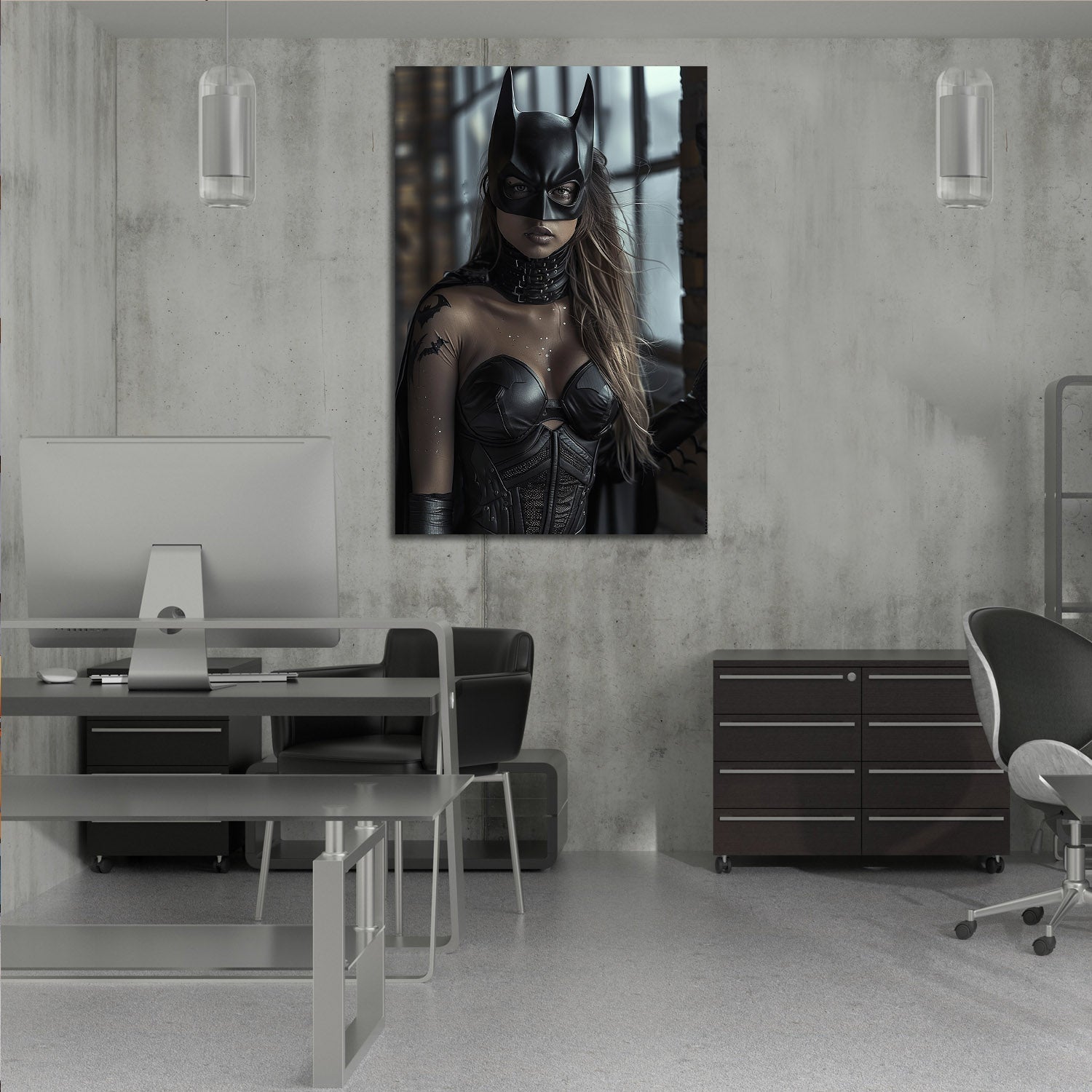 Female Batman Dark Digital Portrait