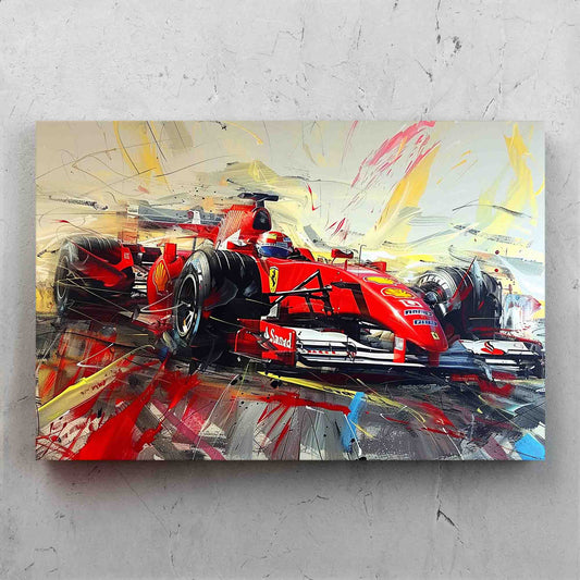 Ferrari F1 Car Abstract Art