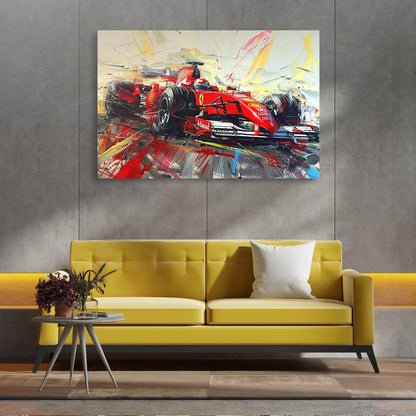 Ferrari F1 Car Abstract Art