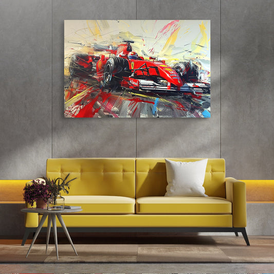 Ferrari F1 Car Abstract Art