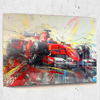 Ferrari F1 Car Abstract Art