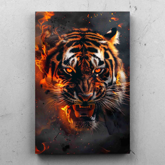 Flaming Tiger Digital Art