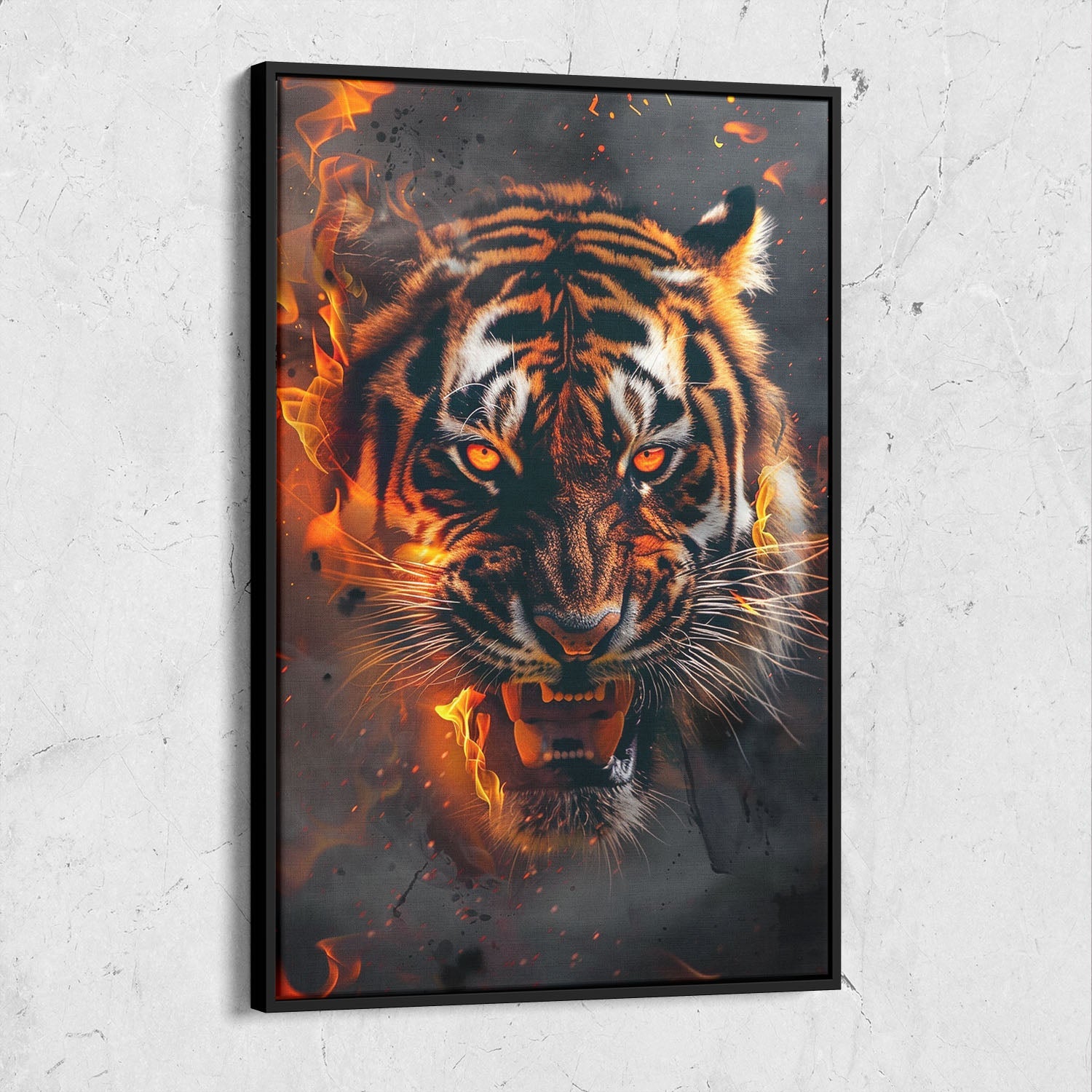 Flaming Tiger Digital Art