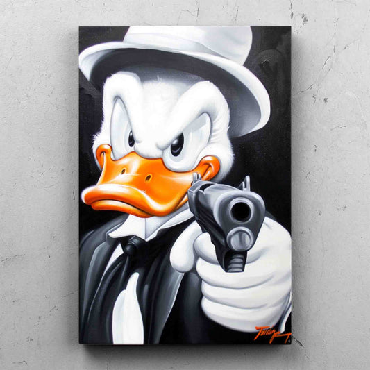 Gangster Donald Duck Painting