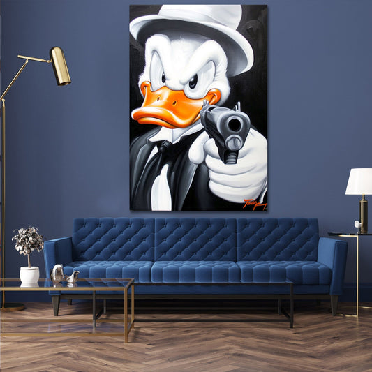 Gangster Donald Duck Painting