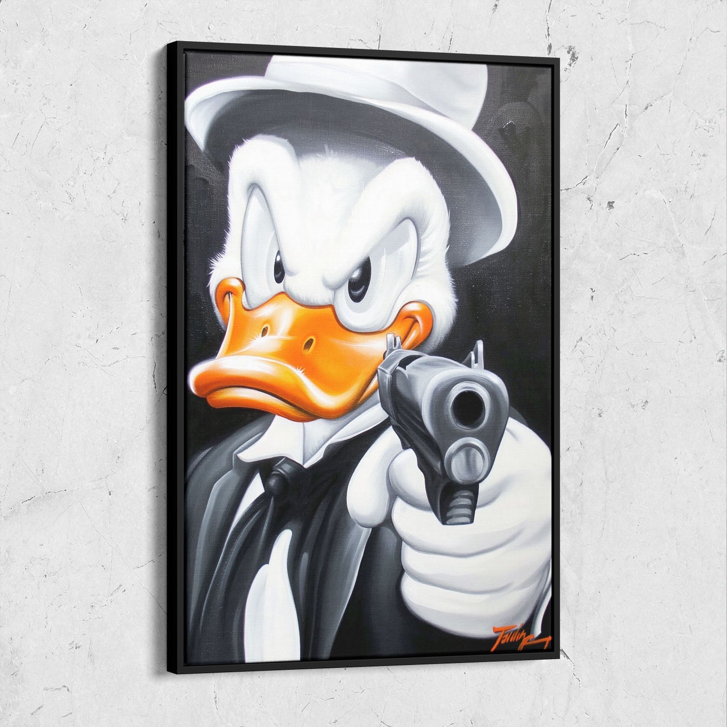 Gangster Donald Duck Painting