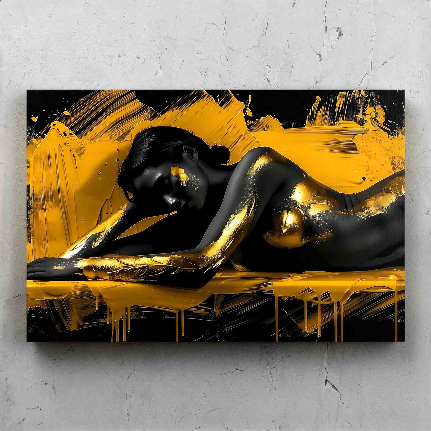 Gold Paint Woman Digital Art