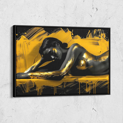 Gold Paint Woman Digital Art
