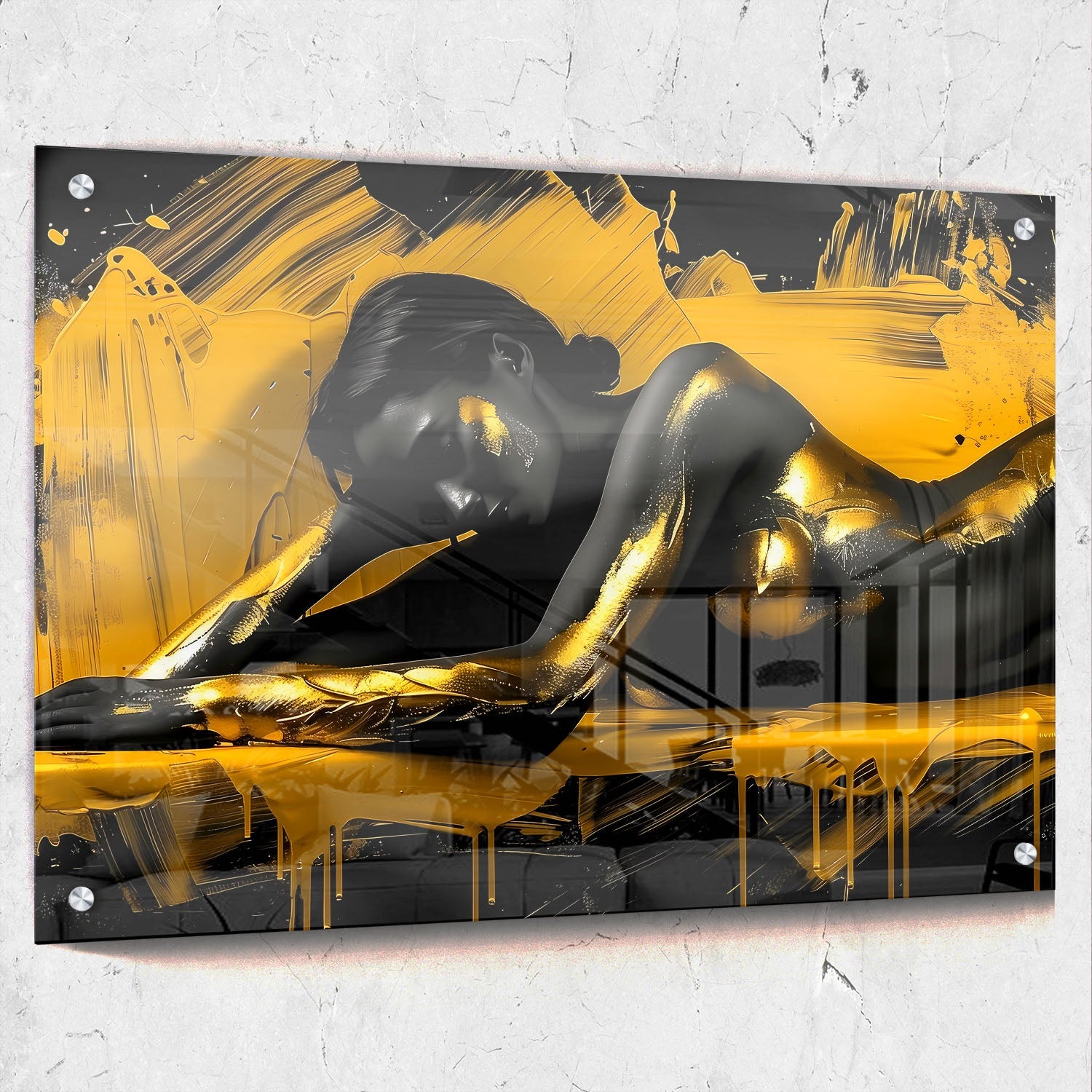 Gold Paint Woman Digital Art