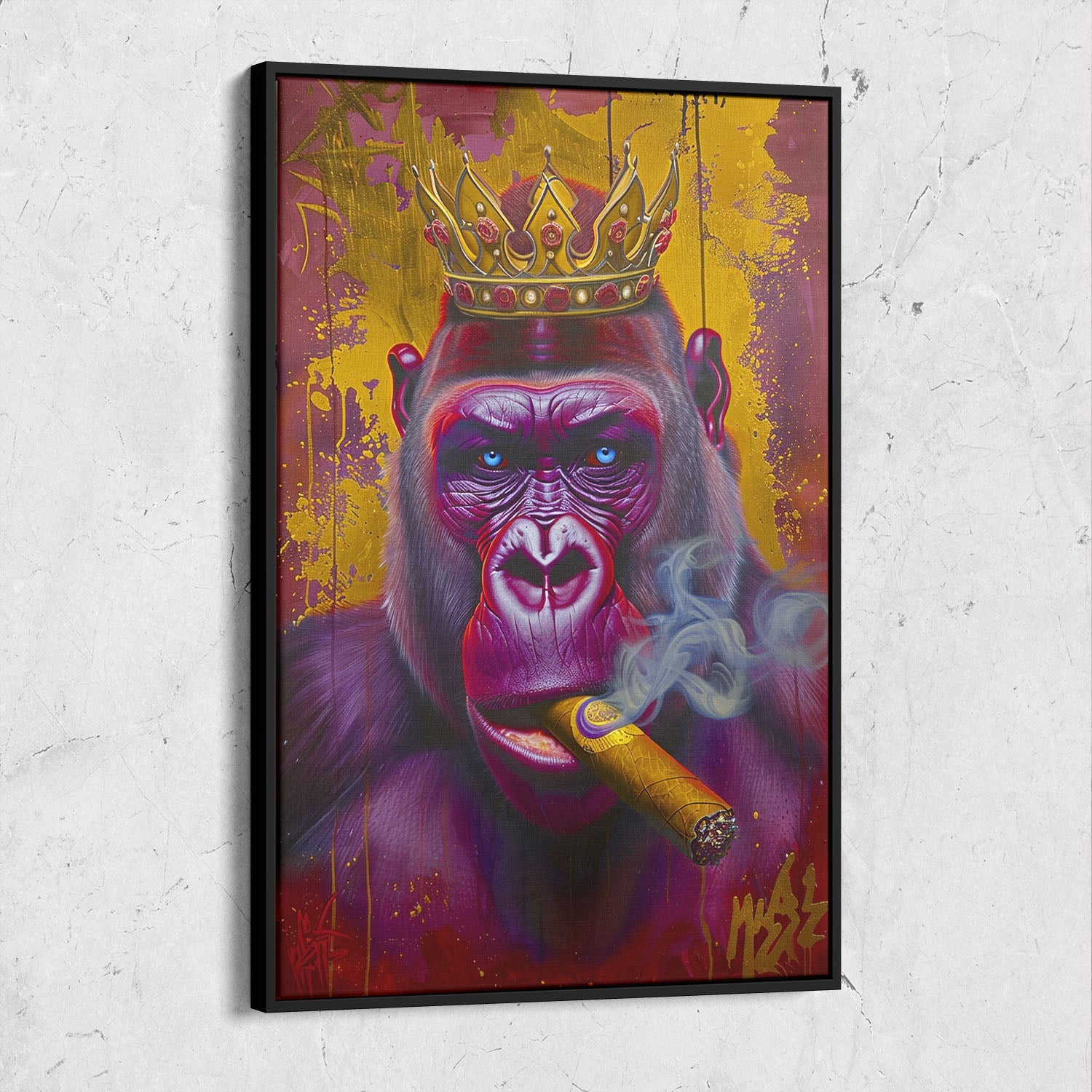 Graffiti King Gorilla Painting