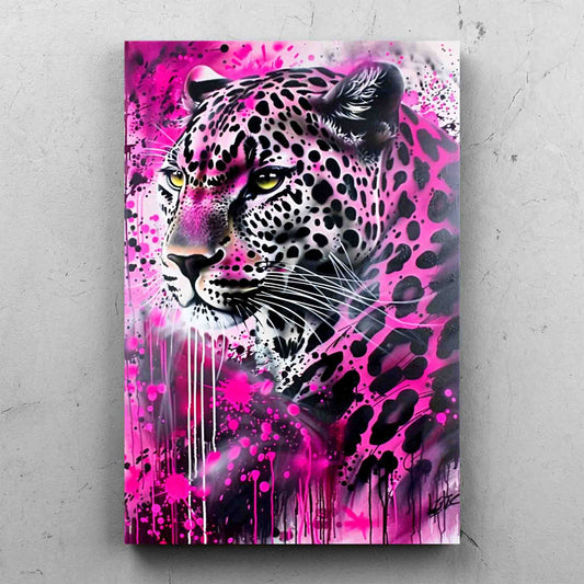 Graffiti Pink Leopard Art