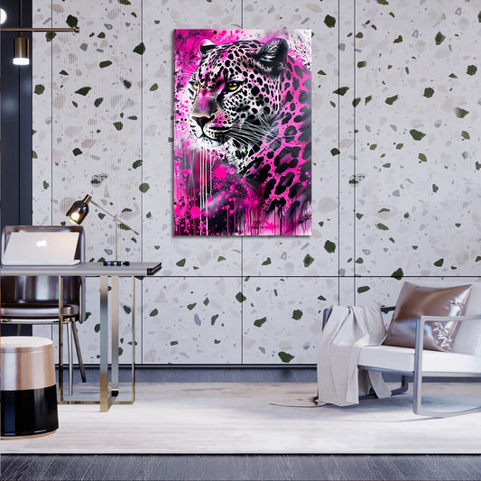 Graffiti Pink Leopard Art