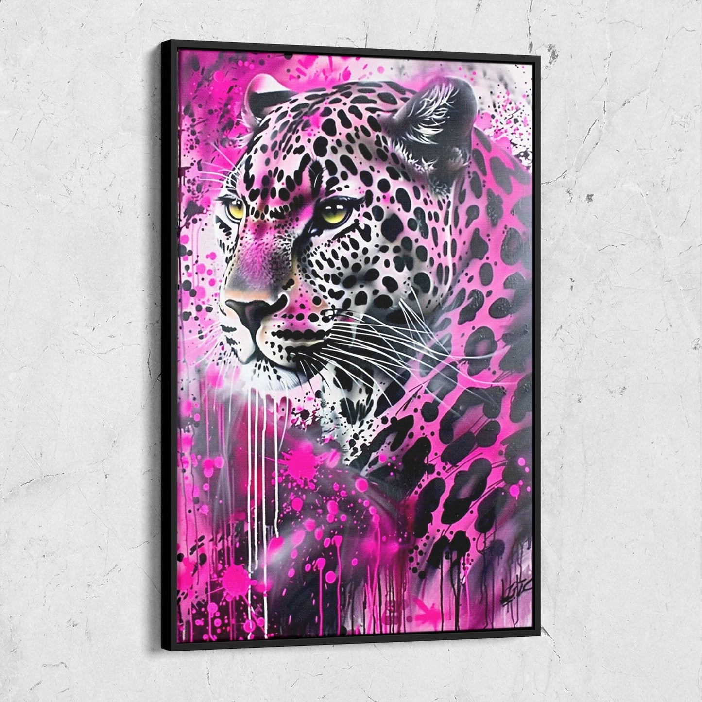 Graffiti Pink Leopard Art