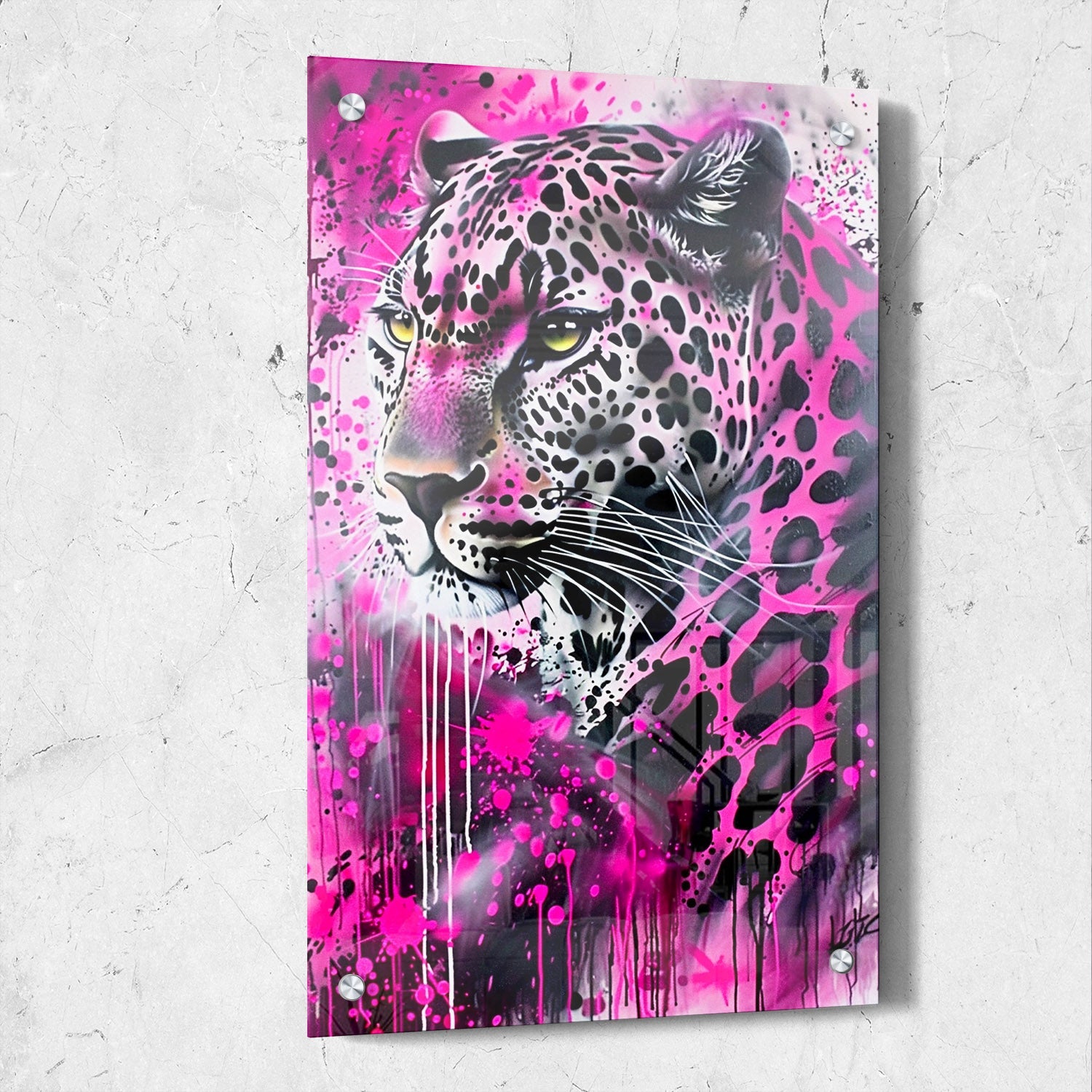 Graffiti Pink Leopard Art
