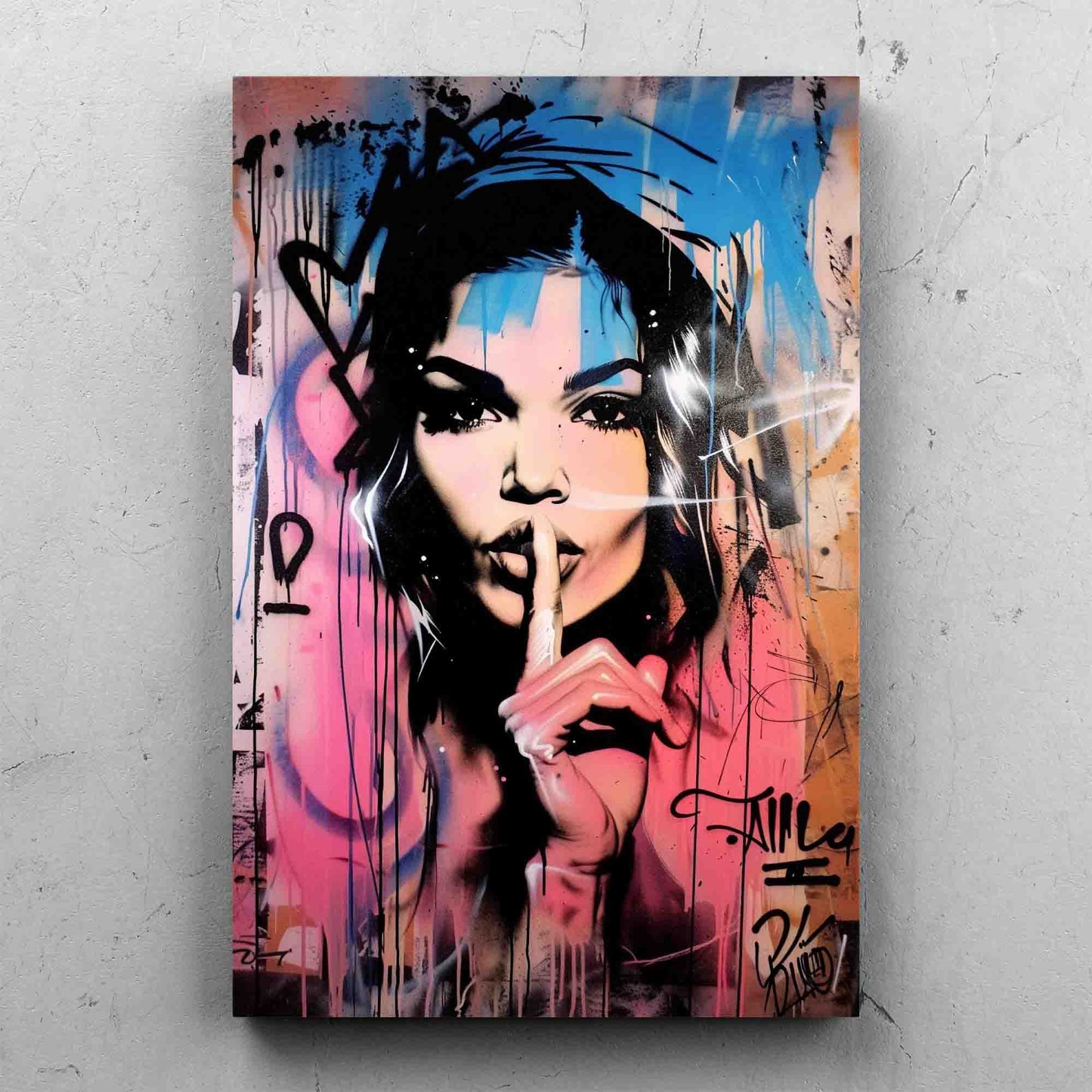 Graffiti Woman Portrait Art