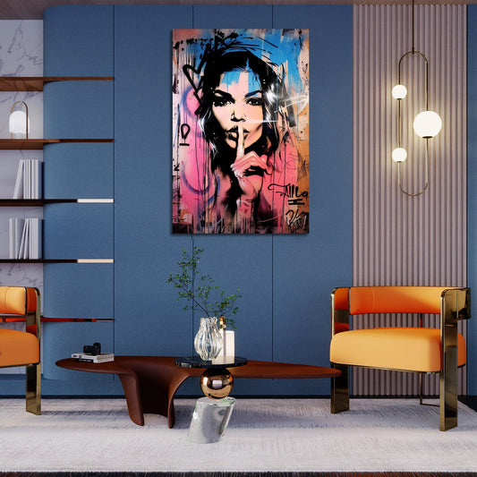Graffiti Woman Portrait Art