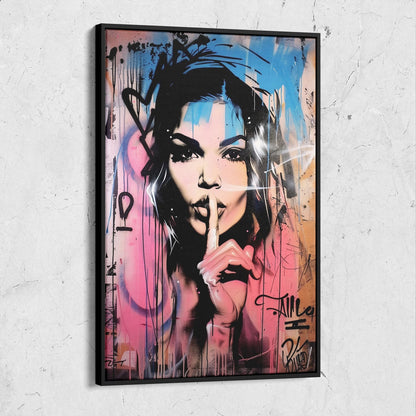 Graffiti Woman Portrait Art