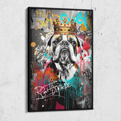 King Bulldog Street Art Painting