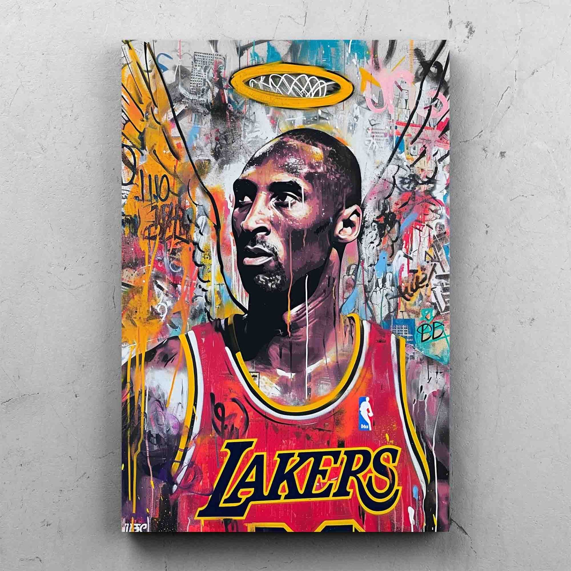 Kobe Bryant Lakers Street Art Painting