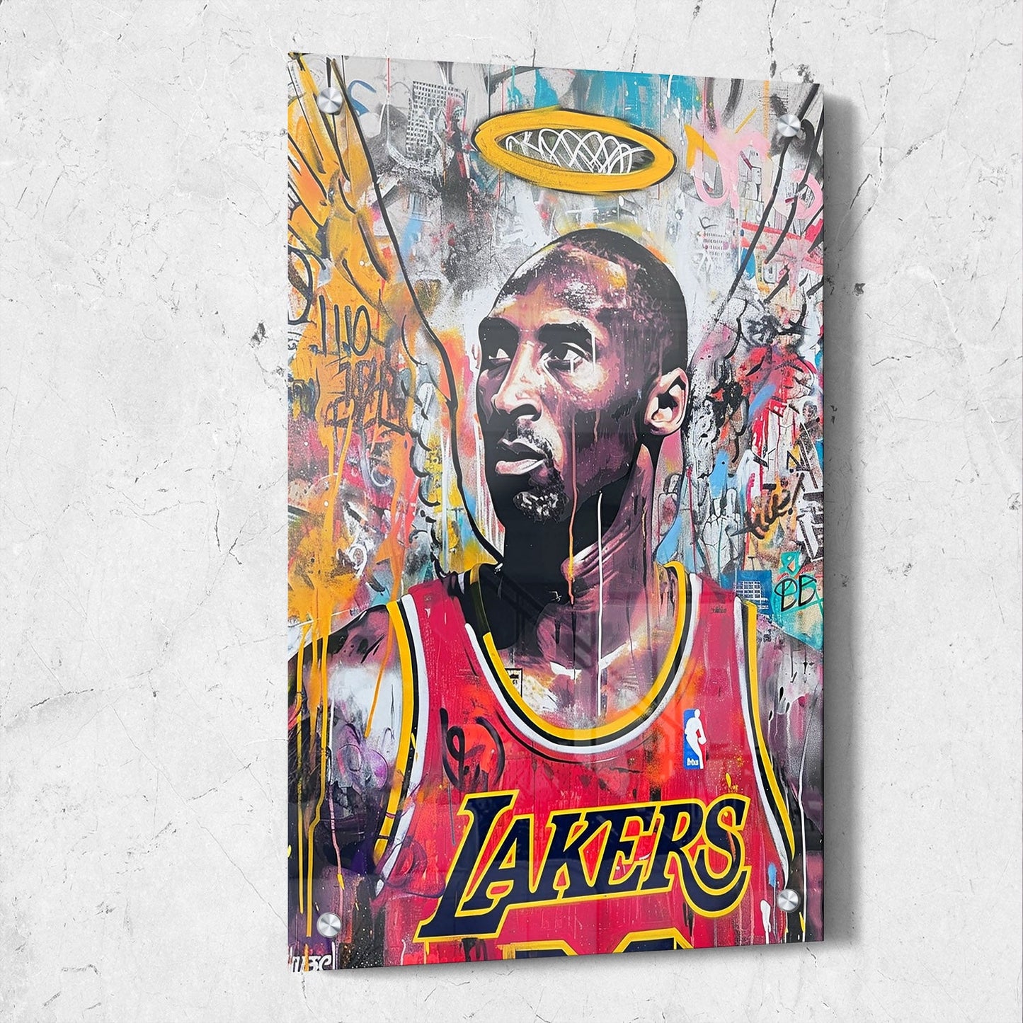 Kobe Bryant Lakers Street Art Painting