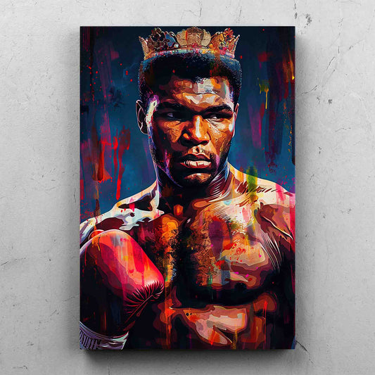 Muhammad Ali King Abstract Painting