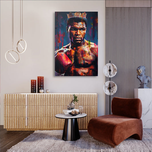 Muhammad Ali King Abstract Painting