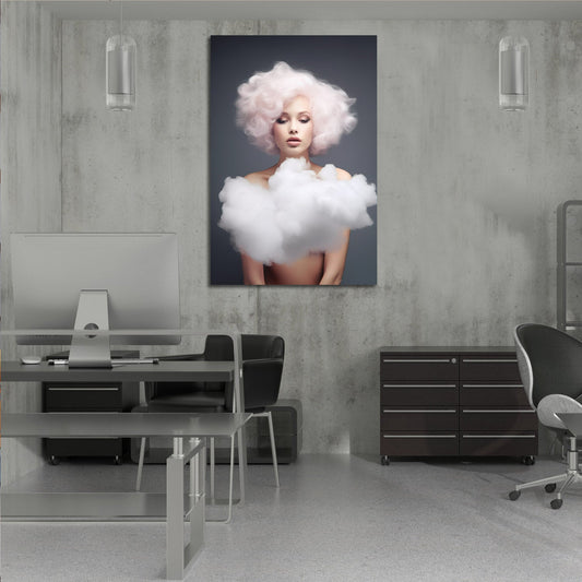 Pink Hair Cloud Digital Art