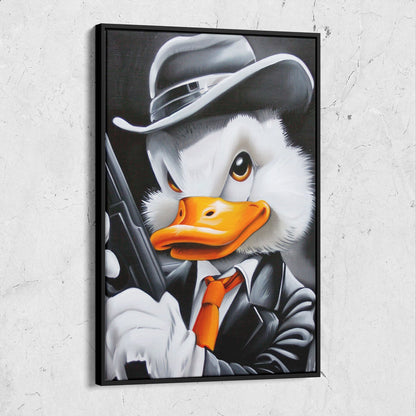 Pop Art Gangster Duck Painting
