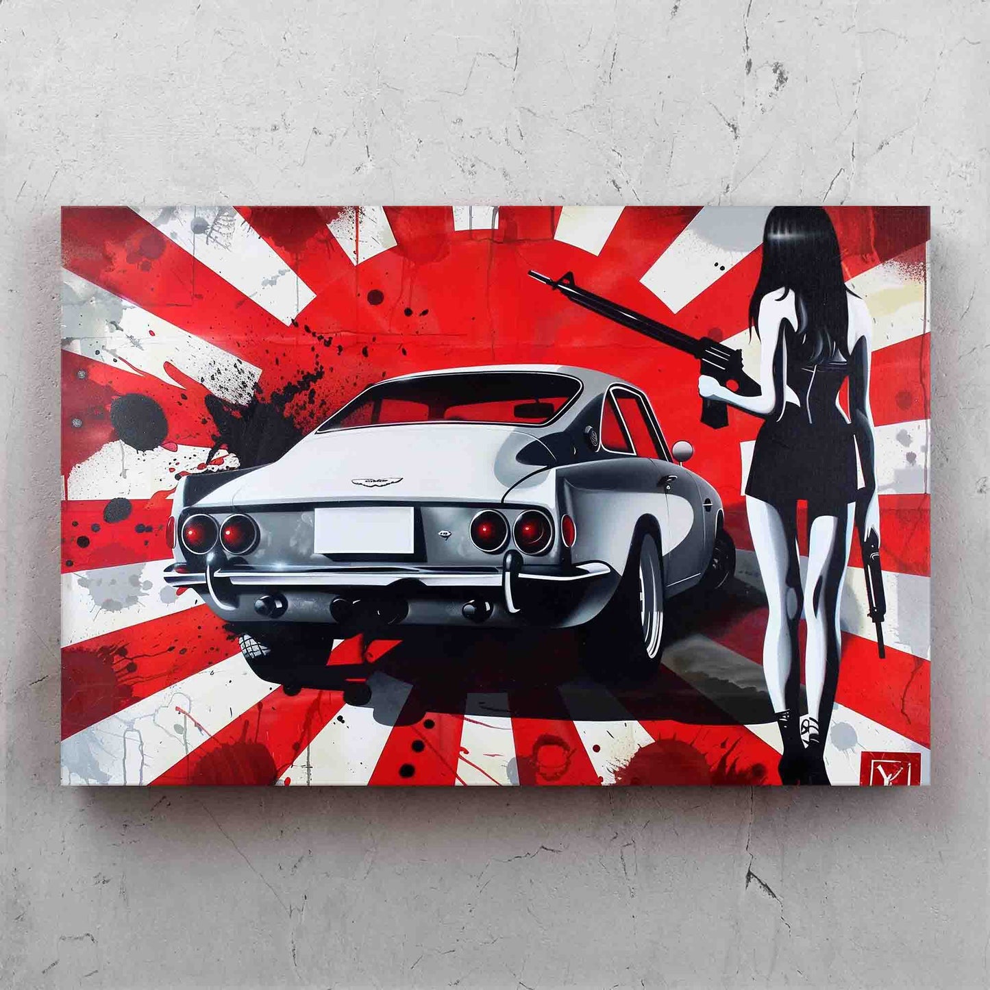 Pop Art Woman Classic Car
