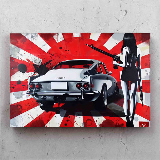 Pop Art Woman Classic Car