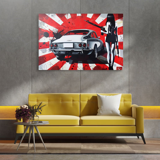 Pop Art Woman Classic Car