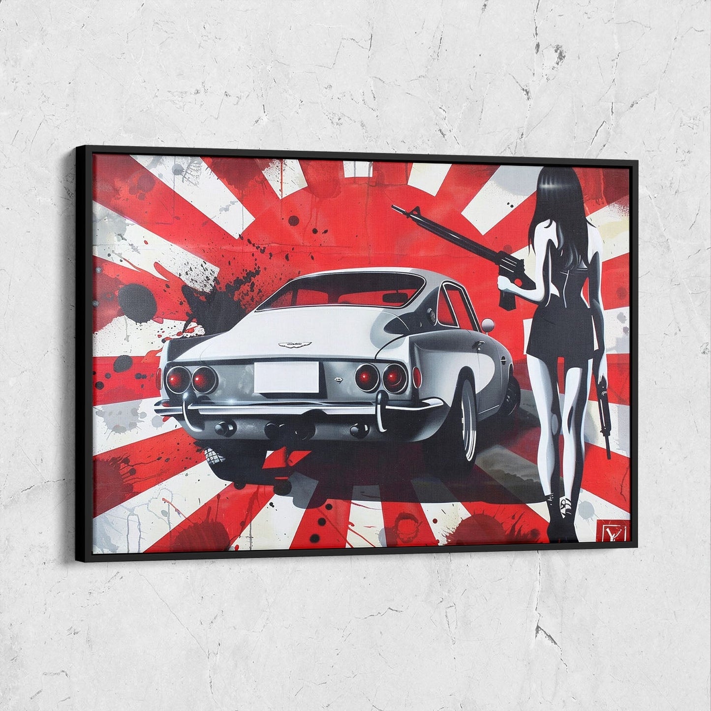 Pop Art Woman Classic Car