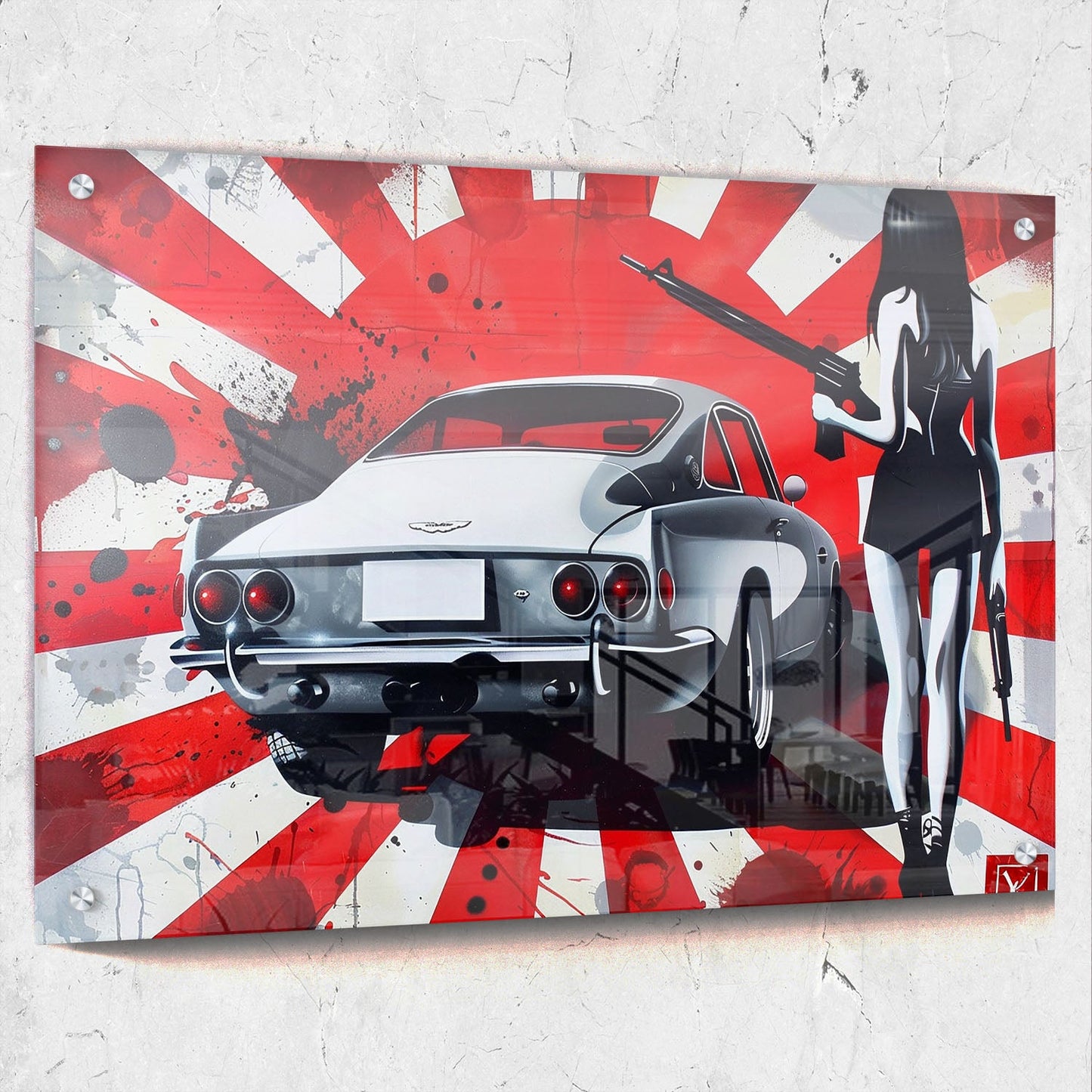 Pop Art Woman Classic Car