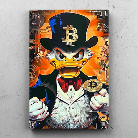 Scrooge McDuck Bitcoin Pop Art