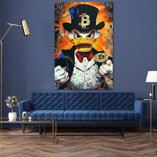 Scrooge McDuck Bitcoin Pop Art