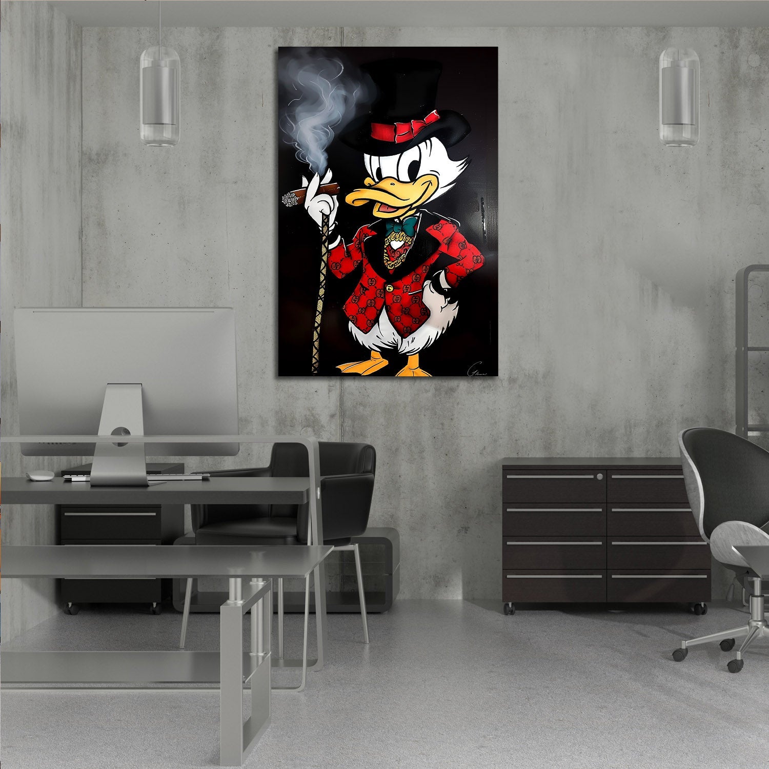 Scrooge McDuck Pop Art Painting