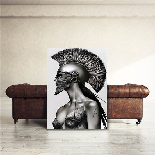 Spartan Woman Digital Portrait