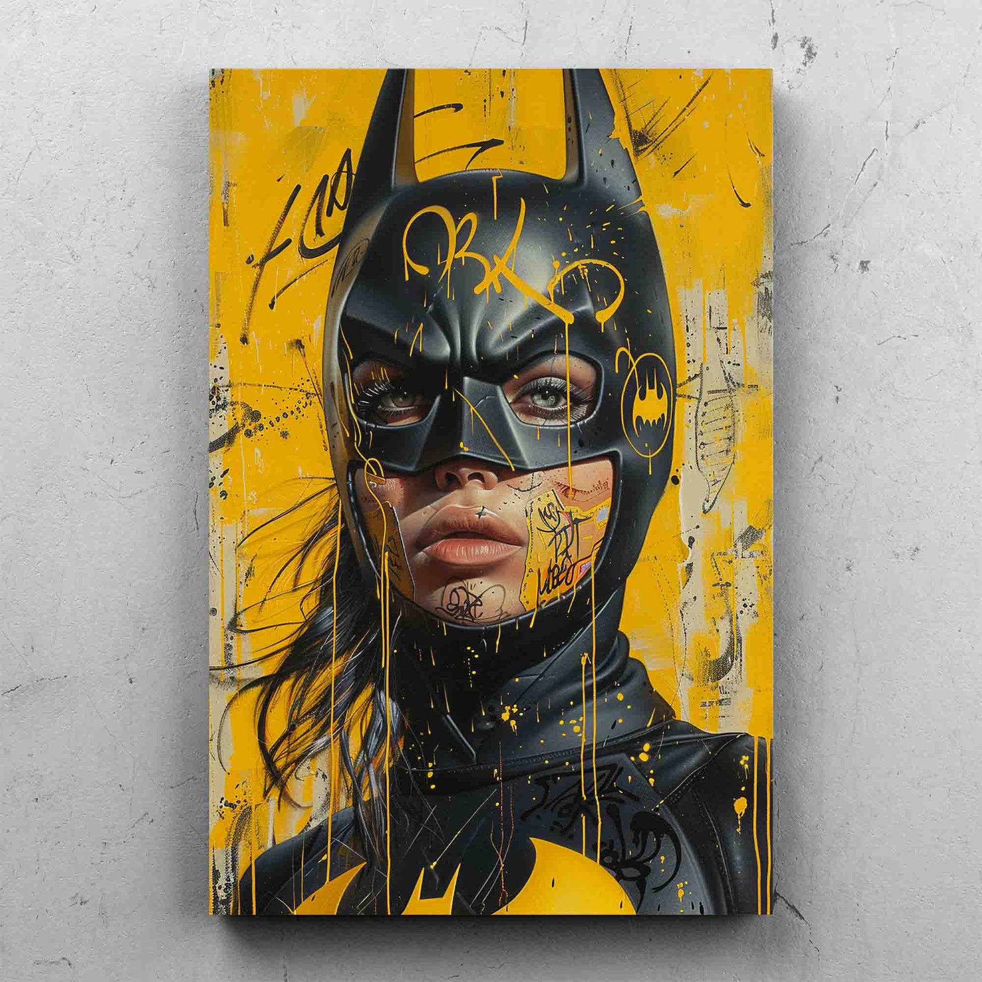 Street Art Batman Woman Portrait