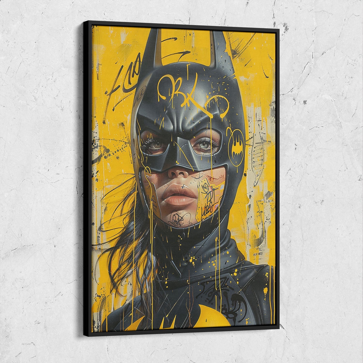Street Art Batman Woman Portrait