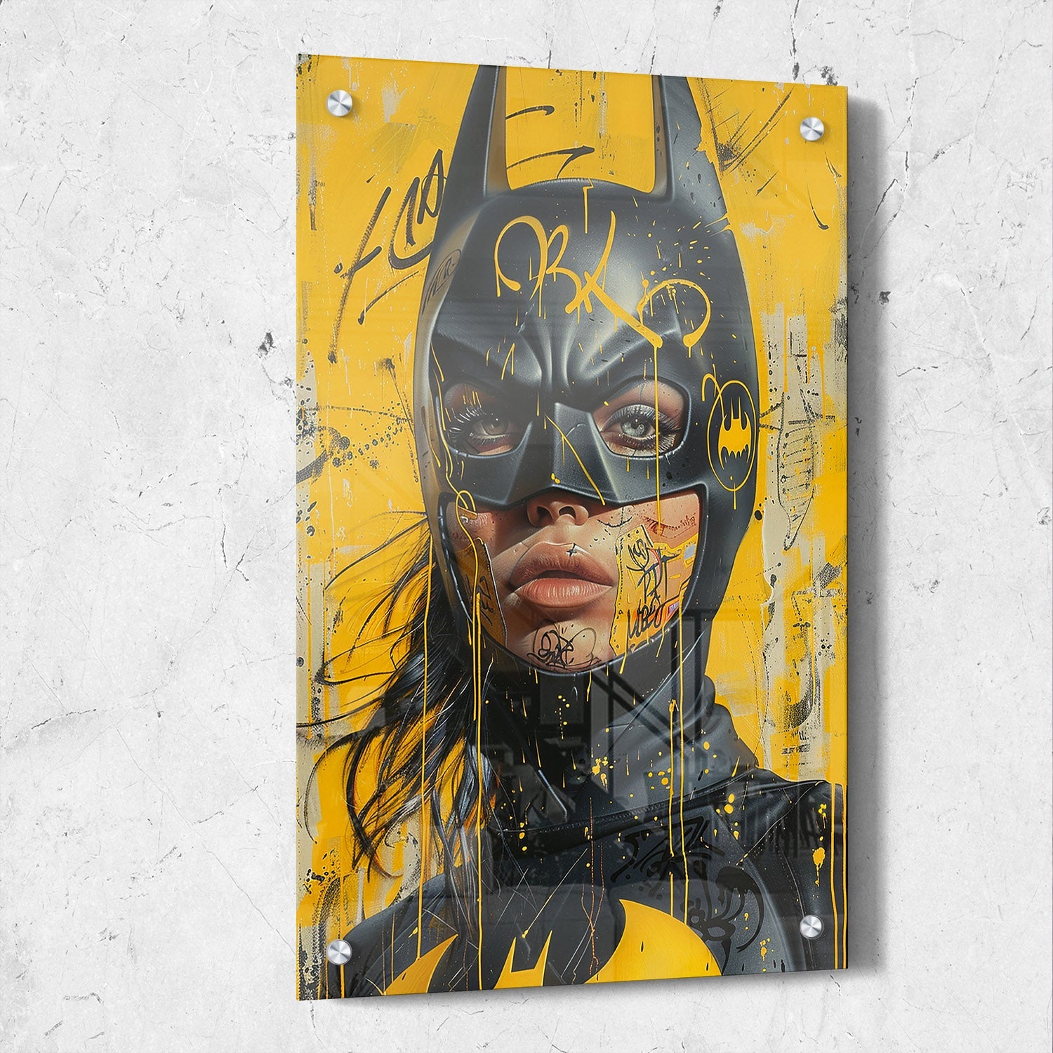 Street Art Batman Woman Portrait