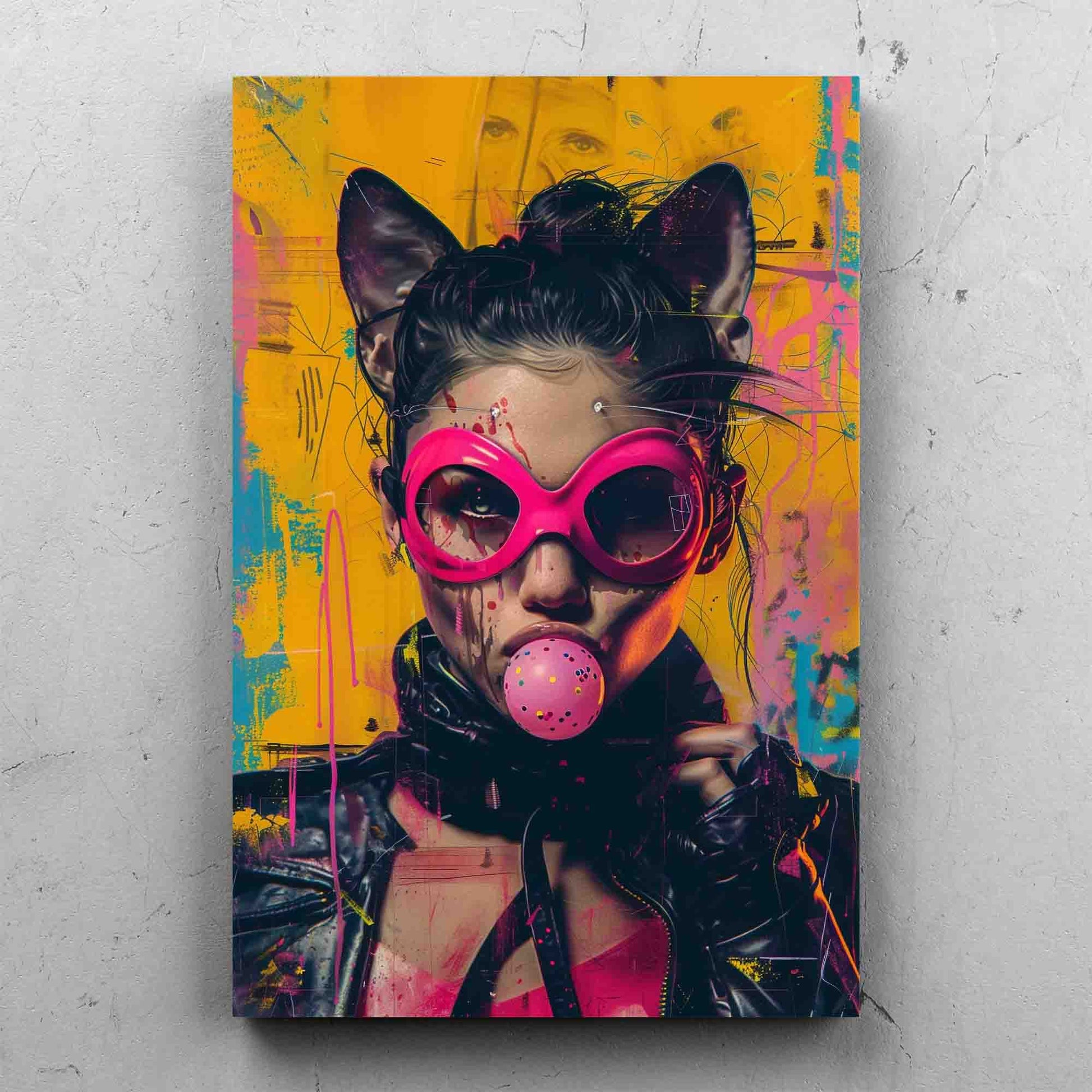Street Art Cat Girl Portrait