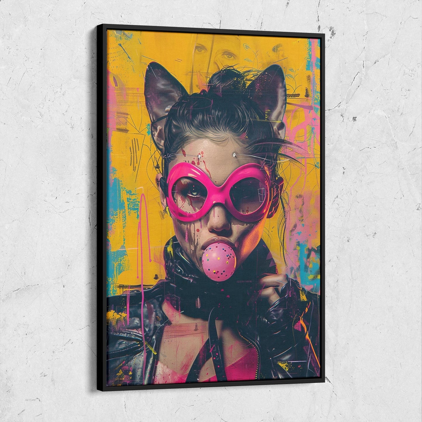 Street Art Cat Girl Portrait