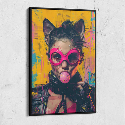 Street Art Cat Girl Portrait