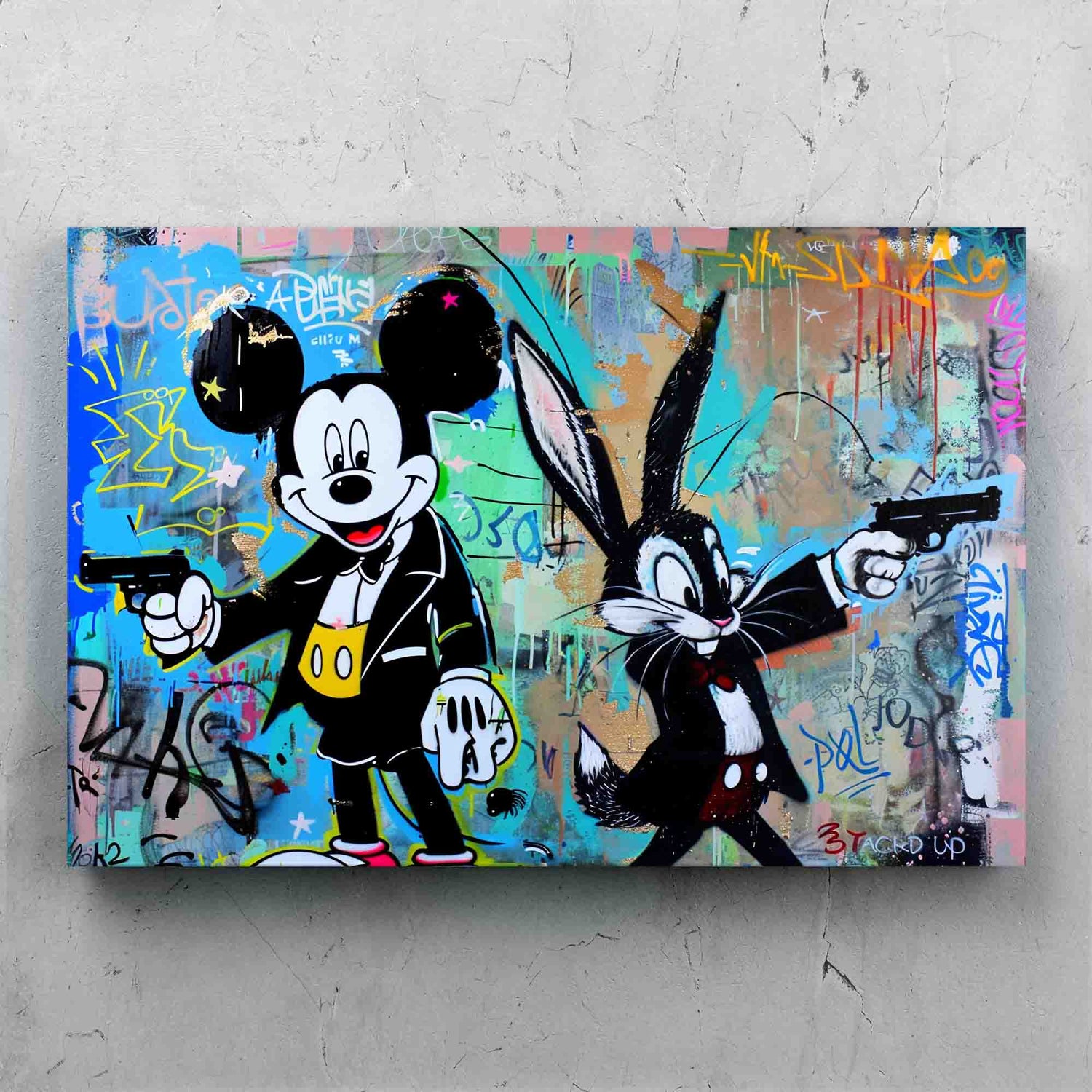 Street Art Mickey Bugs Painting