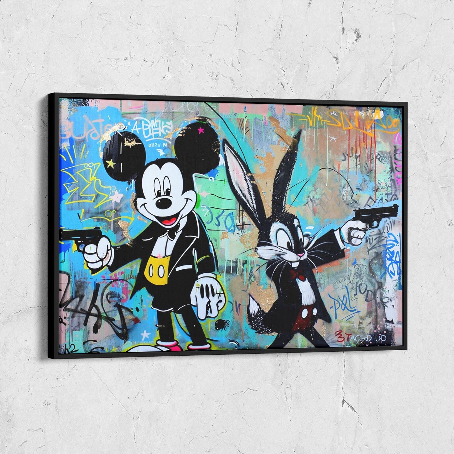 Street Art Mickey Bugs Painting