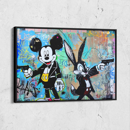 Street Art Mickey Bugs Painting