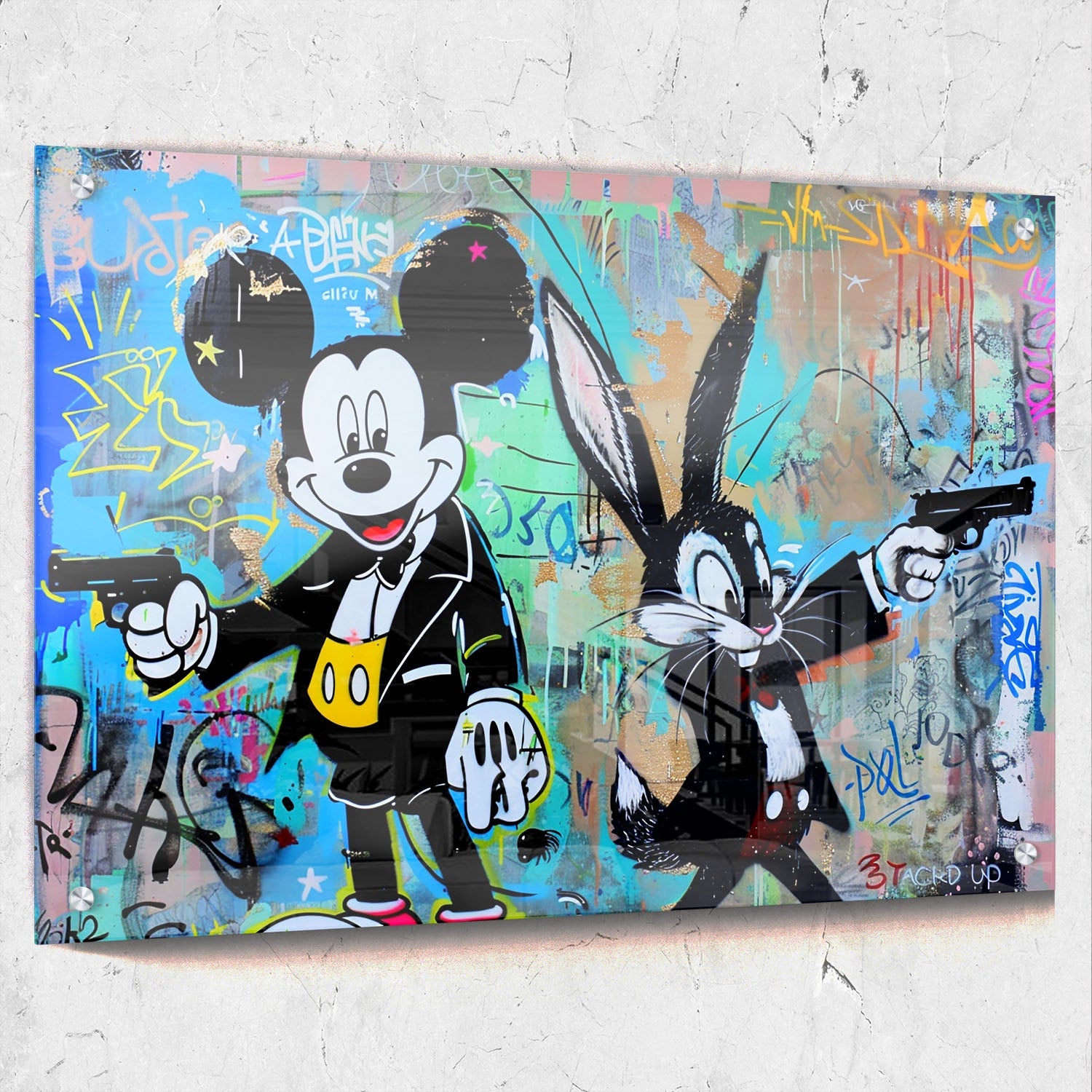 Street Art Mickey Bugs Painting