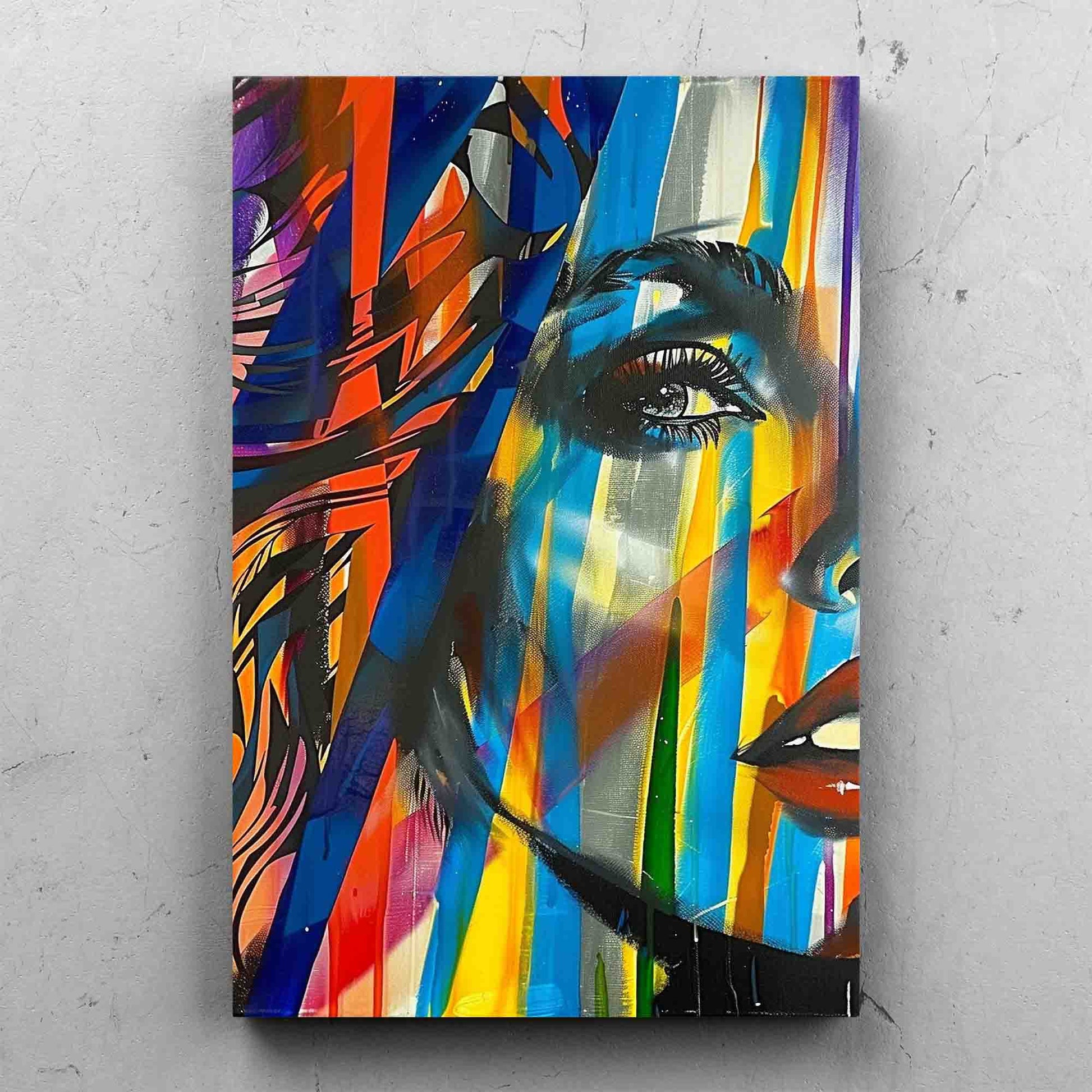 Street Art Woman Portrait Painting
