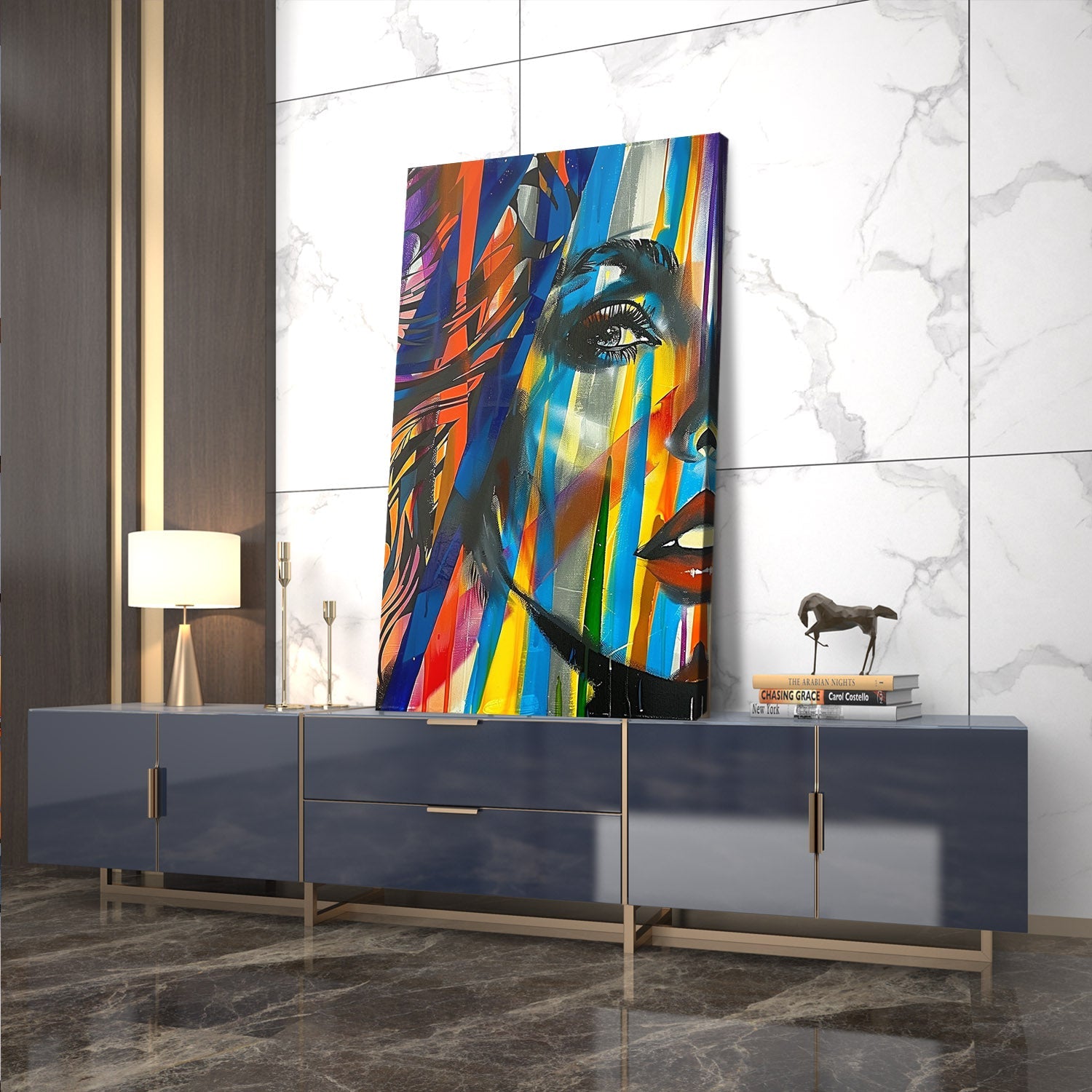 Street Art Woman Portrait Painting