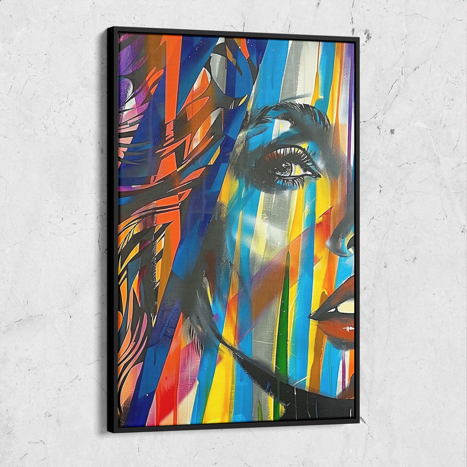 Street Art Woman Portrait Painting